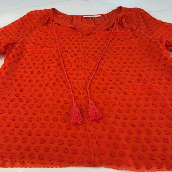 Tory Burch Red Blouse with Tassel Detail - Picture 11 of 16